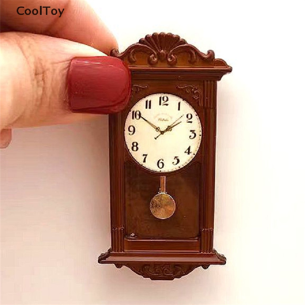 < Cooltoy > นาฬิกาแขวนผนังจิ๋ว 1:12 สําหรับตกแต่งบ้านตุ๊กตา 1 ชิ้น - รูปที่ 6