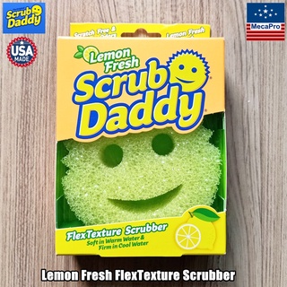 Scrub Daddy® Lemon Fresh FlexTexture Scrubber ฟองน้ำอเนกประสงค์ กลิ่นเลม่อน ใช้ล้างจาน แก้ว สแตนเลส