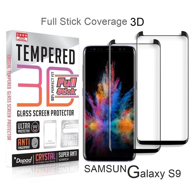 ฟิล์มกระจก แบบเต็มจอ Dapad 3D Full Stick Tempered Glass Screen Protector for Samsung Galaxy S9 (กาวเต็มแผ่น)