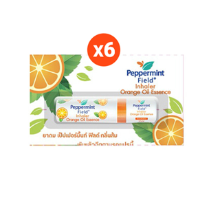 Peppermint Field Inhaler Orange Oil ยาดมเป๊ปเปอร์มิ้นท์ ฟิลด์ กลิ่นส้ม จำนวน 6 ชิ้น ทำบุญปีใหม่ ทำบุญสิ้นปี ของจับฉลาก