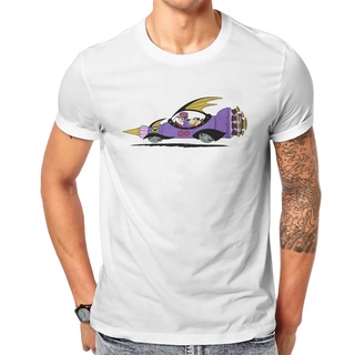 เสื้อยืดครอปเสื้อยืดแขนสั้น คอกลม ผ้าฝ้าย 100% พิมพ์ลาย Wacky Races  Dastardly Glen Evans สําหรับผู้ชายS-5XL