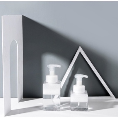 ID888 ขวดปั้มโฟม พลาสติก ทรงสี่เหลี่ยม ขนาด 250/450ml.