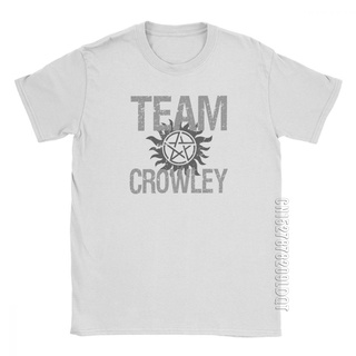 เสื้อยืดคอกลม ผ้าฝ้าย 100% พิมพ์ลายทีม Spn Brothers Crowley พลัสไซซ์ สําหรับผู้ชายสามารถปรับแต่งได้