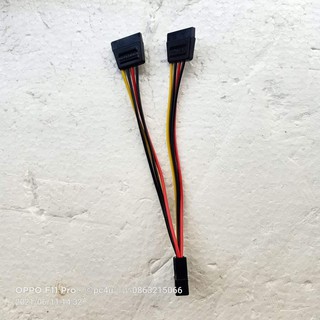 สายแปลงmolexเป็น2ไฟsata สายอย่างดีทองแดงเส้นใหญ่ไม่ต้องกลัวไหม้ ค่าทองแดง18AWG ราคาเส้นละ35บาท