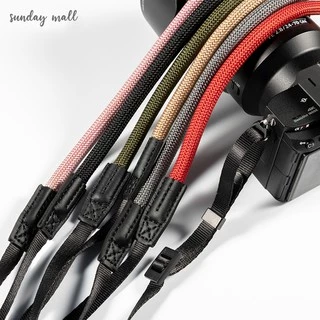 📌สายคล้องกล้อง แบบปลายห่วง/ปลายแบน ยาว100ซม. เชือกถัก Climbing rope สายคล้องคอกล้อง เชือกปีนเขา ยืดหยุ่น ไม่บาดคอ