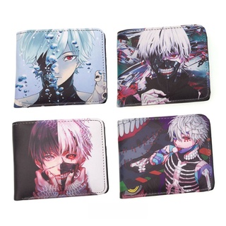 New Tokyo Ghoul Wallet Cartoon Anime Movies Student Man Short Wallets with Card Holder Zipper Coin Pocket Bifold Purses Gifts