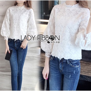 Vintage Feminine White Lace Blouse