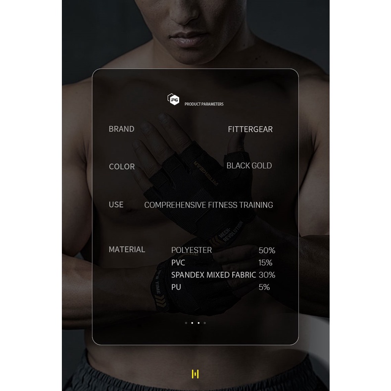 WELSTORE FITTERGEAR ถุงมือออกกำลังกาย ถุงมือยกเวท ถุงมือปกป้องฝ่ามือ (TRAINING GLOVES TRIANGLE) — صورة 7