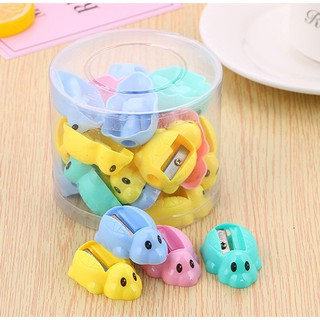 กบเหลาดินสอเต่าน้อยน่ารักๆหลากสี แพ็ค 1 ชิ้นคละสี