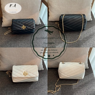 F.A ว่าแท้100% TORY BURCH KIRA CHEVRON MINI BAG กระเป๋าพนังหนังแกะของผู้หญิง กระเป๋าสะพายโซ่ ใส่มือถือได้ทุกขนาด 327