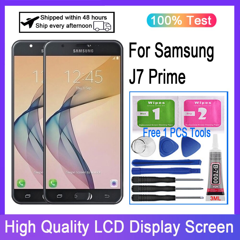 สําหรับ Samsung Galaxy J7 Prime 2016 G610 SM-G610Y SM-G610M SM-G610F จอแสดงผล LCD Touch Screen Digit