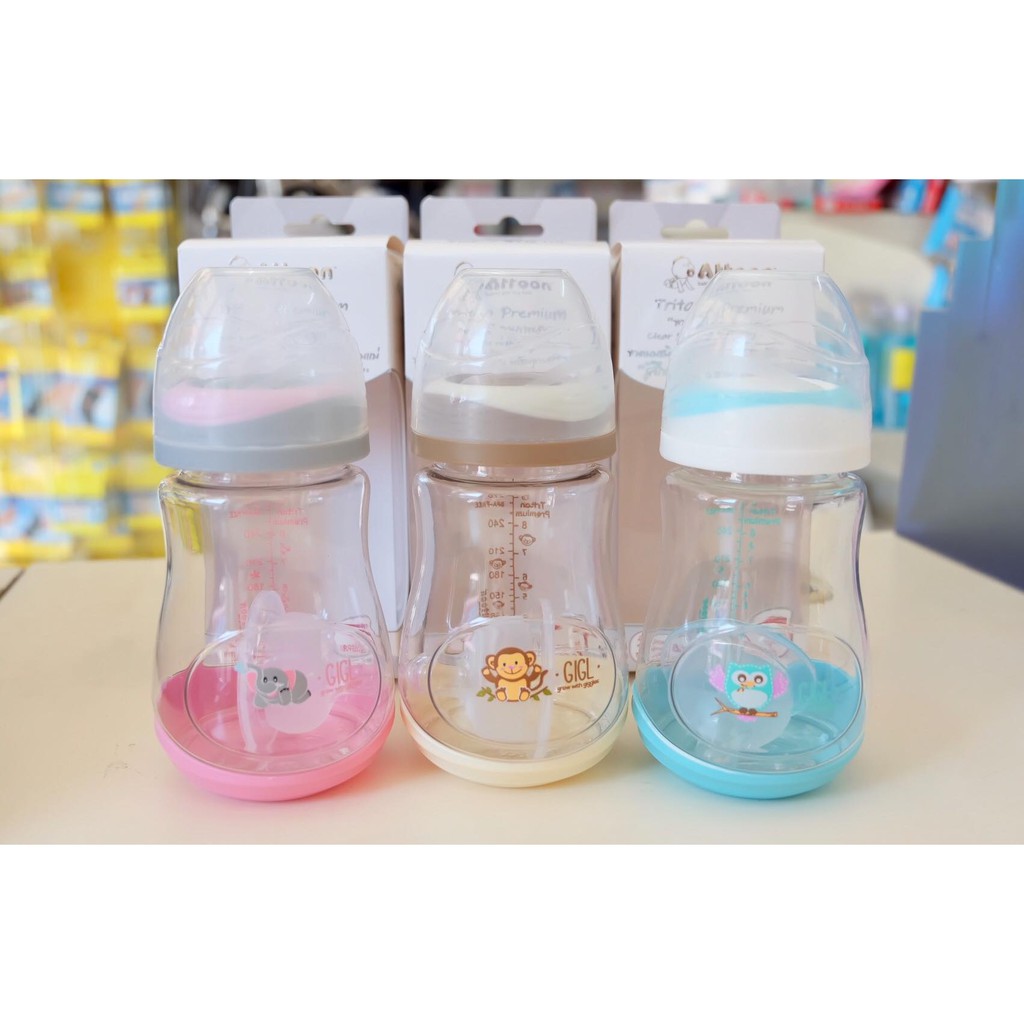 Sale!!!! 50% ขวดนม Attoon Tritan Premiun 5 oz / 9 ozคอกว้าง