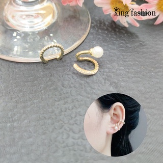 earcuff ต่างหูแบบเกาะ/หนีบ ต่างหูแฟชั่นสไตส์เกาหลี,ต่างหูมุก,XE00145