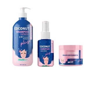 Deesie Coconut Set โคโค่นัทแชมพู แชมพูเคราติน มาส์กเคราตินมะพร้าว เซรั่มมะพร้าว 🥥