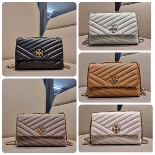 TORY BURCH KIRA CHEVRON SMALL CONVERTIBLE SHOULDER BAG กระเป๋าสะพาย