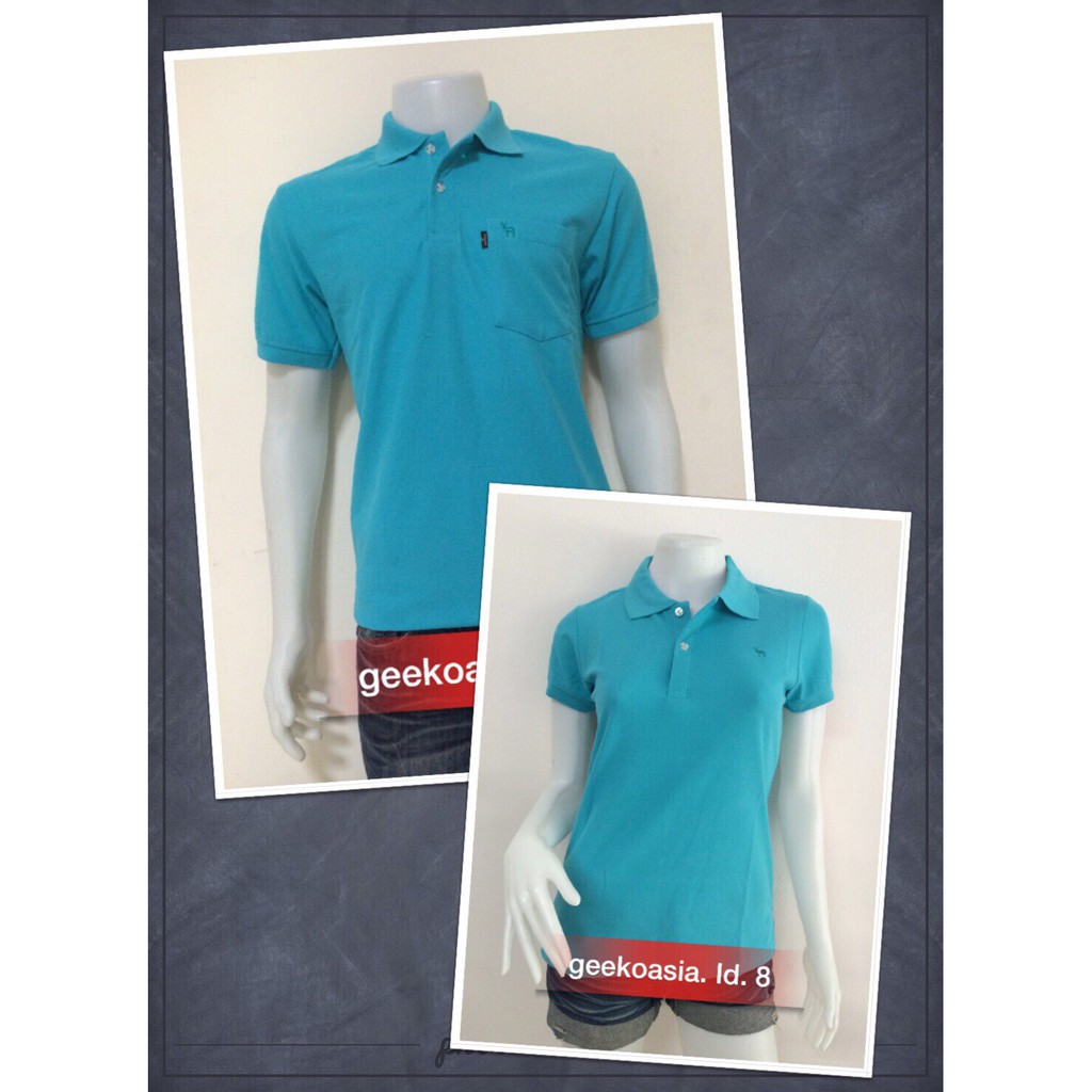 เสื้อโปโหญิงและชาย สีฟ้าน้ำทะเล 08 (ตรากวางแท้ ) By Geeko ราคา ถูกที่สุด ดีลบีเคเค แกลเลอรีภาพที่ 3