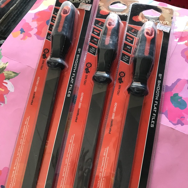 ตะไบแบน พร้อมด้ามจับ 8นิ้ว PUMPKIN แบบละเอียด PTT-08FS 51106