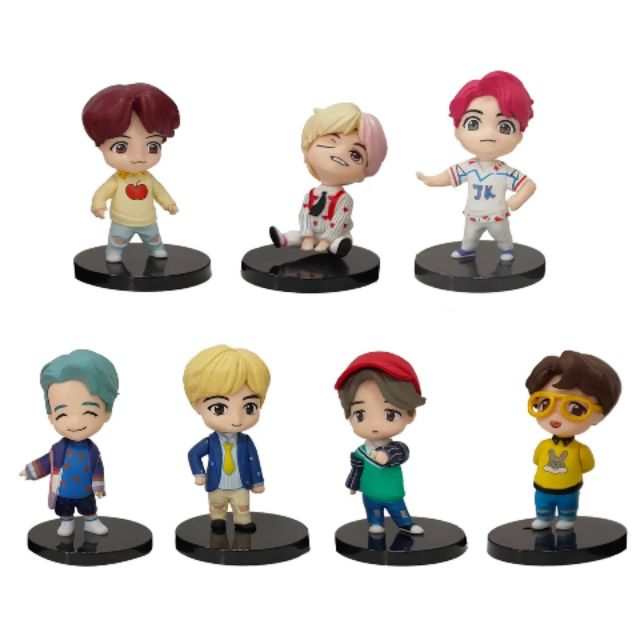 📣พร้อมส่ง📣  ❤️🎶❤️❤โมเดลตั้งโต๊ะ​ BTS​ bangtan​ boys ขนาด​ 7-8 cm 7ชิ้น/เซต สุดน่ารัก​  Vkook 💗💗💗💗💗💗🍸