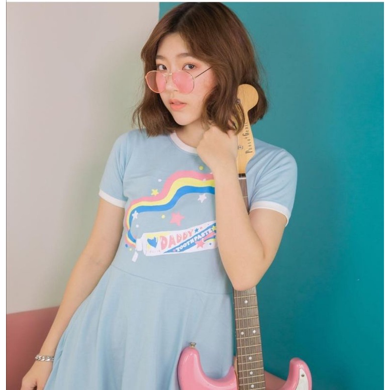 toothpaste dress สีฟ้า (daddy and the muscle academy)