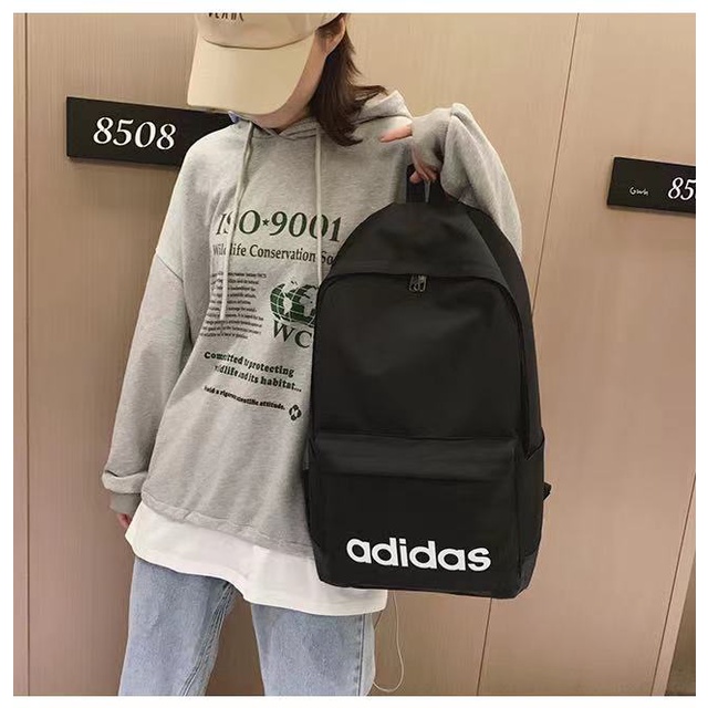 Adidas กระเป๋าเป้แฟชั่นลำลองสำหรับผู้ชายและผู้หญิงรุ่นใหม่