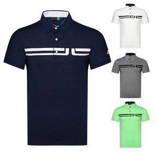 J.LINDERBERG Golf Short SleeveTT-shirt  Mens Top Quick-Drying No Ironing Lapel golf poloShirt Breathable nsWQ LJNX