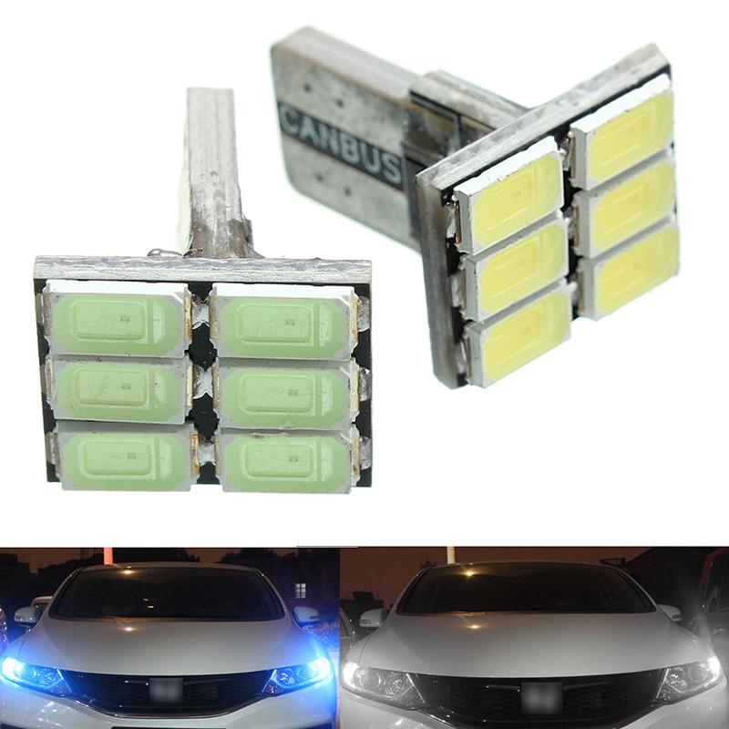 หลอดไฟ T 10 168 194 W 5 W 5730 LED 6-SMD CANbus สำหรับติดรถยนต์