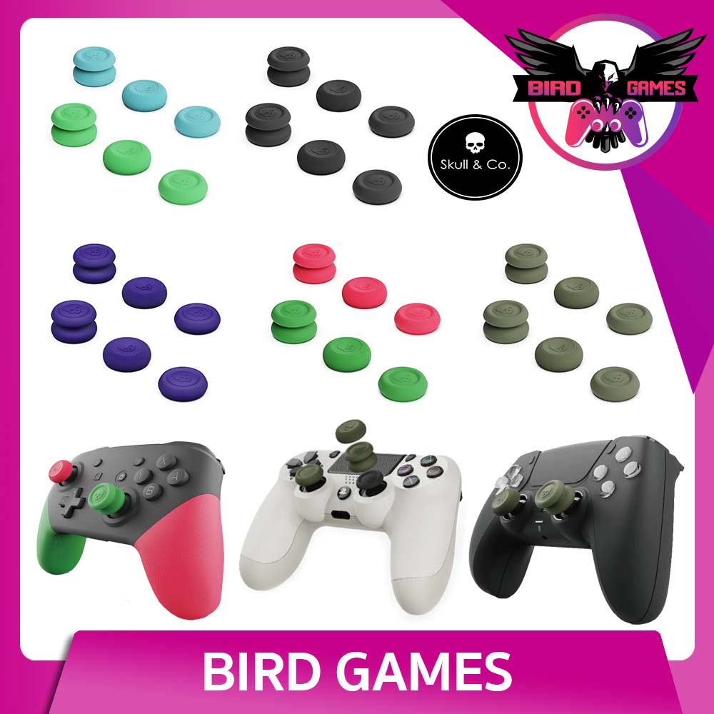 Skull & co. Thumb Grip Set ของแท้ ใช้กับจอย PS4 , PS5 , Joy Pro Switch ได้ [ที่ครอบอนาล็อก] [จุก] [ท