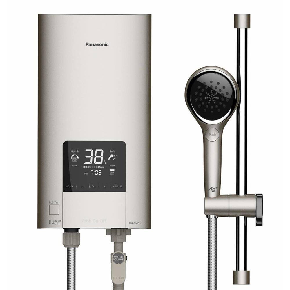 Water heater SHOWER HEATER PANASONIC DH-6ND1TS 6000W GOLD Hot water heaters Water supply system เครื่องทำน้ำอุ่น เครื่อง