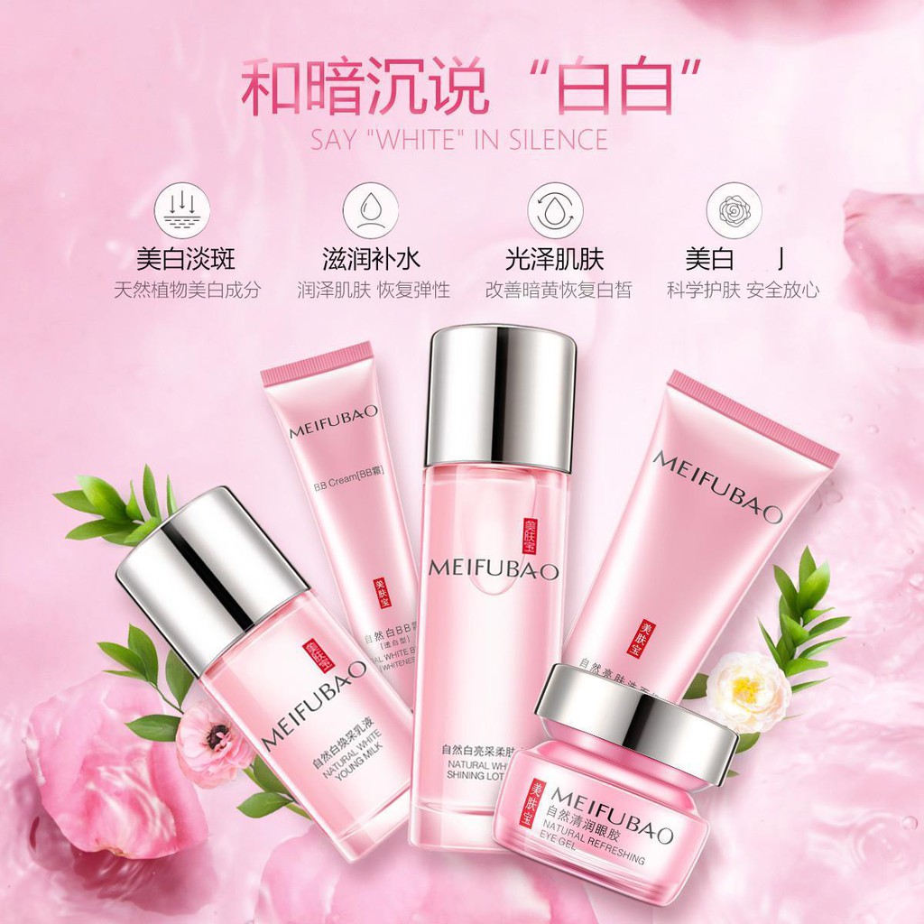 Meifubao Natural Whitening Powder Skin Care Set Moisturizing Warm
