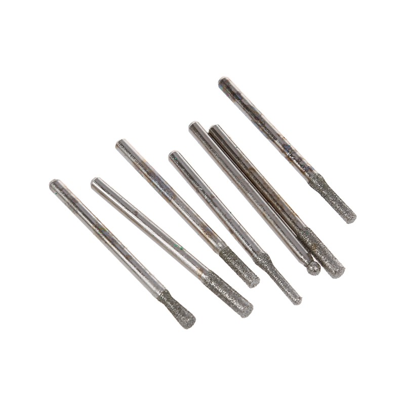 Stock30Pcs Diamond Burrs Grits Rotary Tool Drill Bit 3mm Shank ...