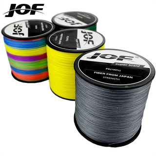 สายถักตกปลา jof 300M 12เส้นหลายสี PE ลวดถัก multifilament สายการประมงที่แข็งแกร่งสุด