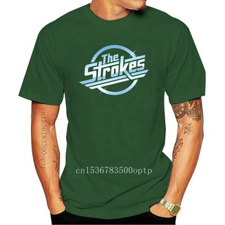 เสื้อยืดผ้าฝ้ายพิมพ์ลายแฟชั่น ขายดี เสื้อยืดลําลอง แขนสั้น พิมพ์ลาย The Strokes Punk Rock Band Wave สีดํา สําหรับผู้ชาย