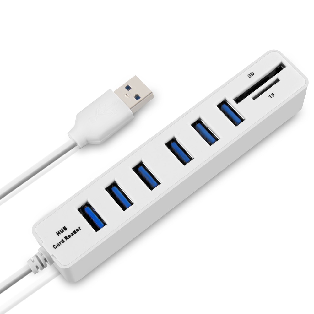 ตัวอ่านการ์ด 2 In 1 Usb 2 . 0 Hub Combo 6 Sd Tf - pinocci.th - ThaiPick