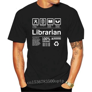 เสื้อยืดผ้าฝ้ายพิมพ์ลายขายดีเสื้อยืด ลายแบรนด์ librarian ตลก สําหรับผู้ชาย 2022