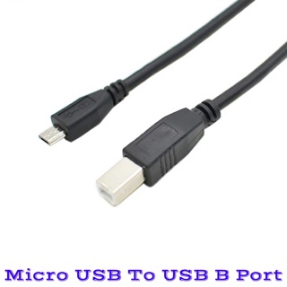 Micro USB 2.0 ชายชาย USB B ชาย OTG converter cable 1M สำหรับเปียโนอิเล็กทรอนิกส์เครื่องพิมพ์ถอดรหัส