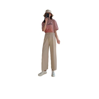โปรโมชั่น : กางเกงขายาวทรงกระบอกใหญ่ น้ำแข็งไหม Wide leg pants KZ102