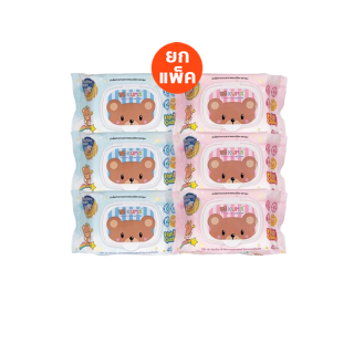 โปรโมชั่น : ✅ส่งไว | ใหม่ | ของแท้ ✅ ทิชชู่เปียก ชุด 6 ห่อ คุมะ KUMA Premium Selection คละสี