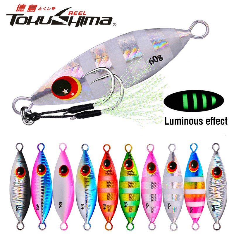 Tokushima เหยื่อล่อปลา ตา 3D จำนวน 1 ชิ้น น้ำหนัก 10 - 60 g