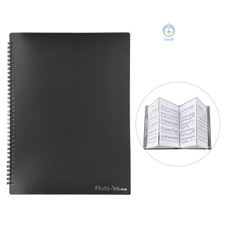 ♫ Flatsons FB-04 A4 Size Music Score Holder Paper Sheet Document File Organizer Music Paper Folder 40 Pockets for Guitar Violin Piano Players