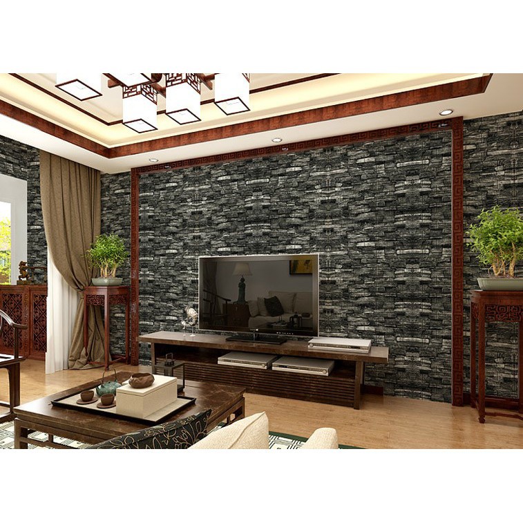 ✻▲wallpaper ติดผนังสีพื้น พร้อมส่งวอลเปเปอร์สามมิติ 70*77cm  มีกาวในตัวติดผนัง 3D wallpaper  วอลล์เป