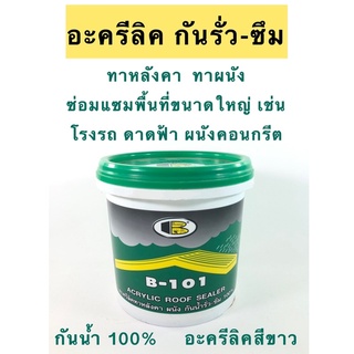 อะครีลิคทาหลังคา ผนัง กันรั่วซึม 100% สีขาว