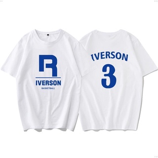 แขนสั้นcrew neckเสื้อยืดแขนสั้น ผ้าฝ้ายแท้ ทรงหลวม ลาย 76 People Philly Iverson I3 คุณภาพสูง แฟชั่นฤดูร้อน สําหรับผู้ชาย