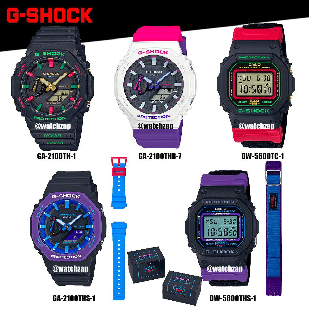ใหม่นาฬิกา | นาฬิกาข้อมือ | รุ่นสีพิเศษ | G-SHOCK | นาฬิกา | CASIO (CMG) | DW-5600THC | GA-2100THB | GA-2100TH | GA-2100
