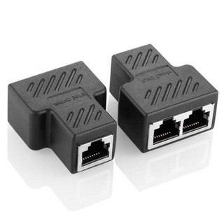 ตัวแยกสัญญาณ Lan 1-2 cat 5/cat 6 RJ45 Splitter Adapter