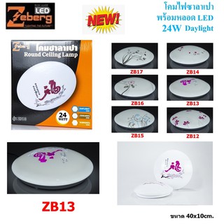 Zeberg โคมซาลาเปา Round Ceiling Lamp 24W 16นิ้ว เดย์ไลท์ 6500K ZB13