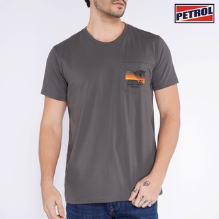 เสื้อผ้าผช❀❐(zhae)Petrol Men_s Basic Tees Slim Fit 13638-U (Charcoal) เสื้อผ้าฝ้าย ผู้หญิง เสื้อผ้าS-5XL