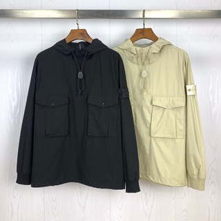 ใหม่ **STONE ISLAND Ghost** เสื้อแจ็กเก็ต เสื้อฮู้ด แบบสวมหัว คอลเลกชันผี มีกระเป๋า