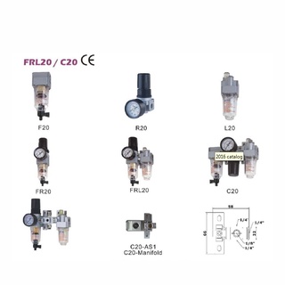 THB ฟิลเตอร์ ดักน้ำ แบบ Manual Drain (Filter) สามารถใช้กับปั๊มลมโรตารี และ ปั๊มลมระบบสายพาน ตั้งแต่ 1/4 HP - 2 HP