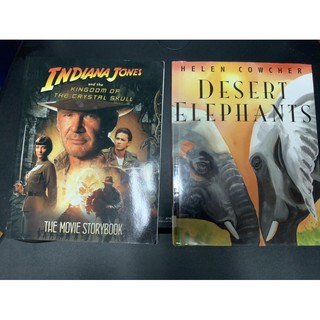 indiana jones movie book , dessert elephant english story book