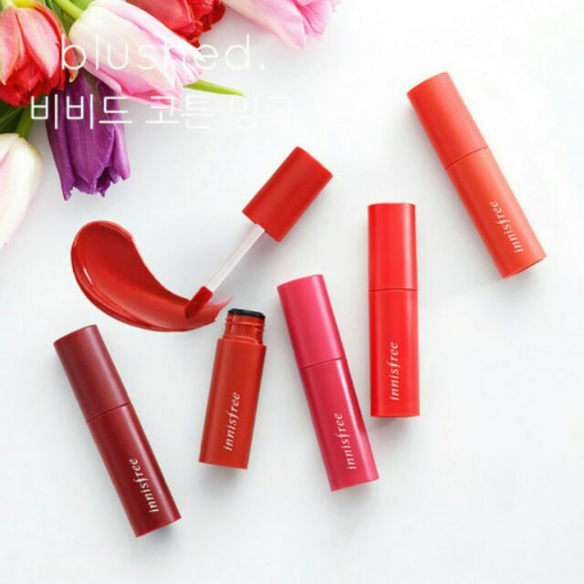 มีสีใหม่!Innisfree-Vivid แปรงปัดแก้ม ลดราคา ถูก สินค้าขายดี Cotton-Ink 4g. brush-set ถูก